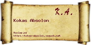 Kokas Absolon névjegykártya